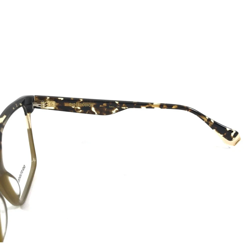 Gigi Studios Eyeglasses Frame BELLA GVV001A/07 Green Tortoise Full Rim 53-15-140